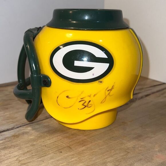 LeRoy Butler Autographed VTG 1992 Green Bay Packer Team Mug helmet cup/coozie - Picture 1 of 7
